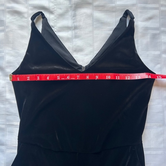 Banana Republic Black Velvet Cropped Leg Jumpsuit - Picture 12 of 16